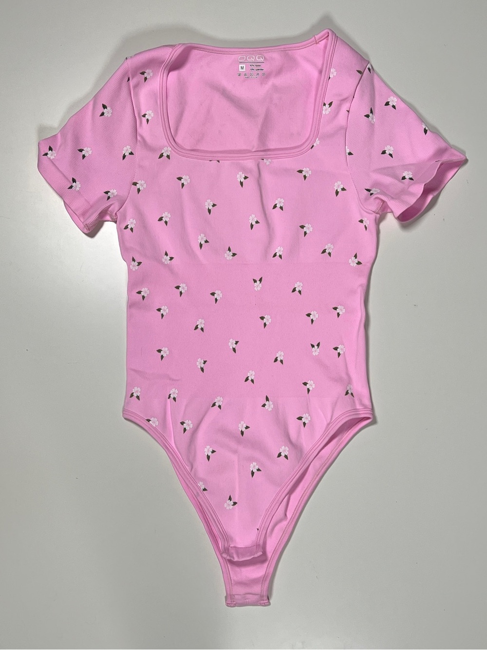 Pink Floral One-Piece Bodysuit